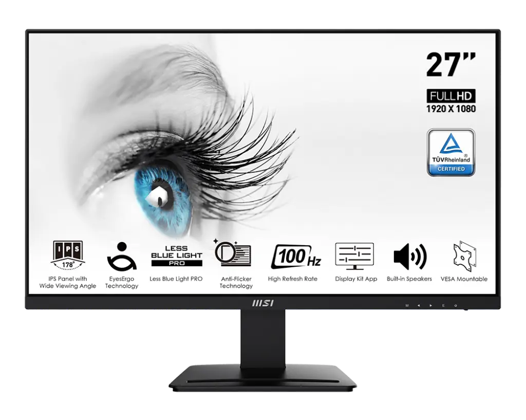 MSI PRO MP273A 27inch 100Hz FHD IPS Business Monitor