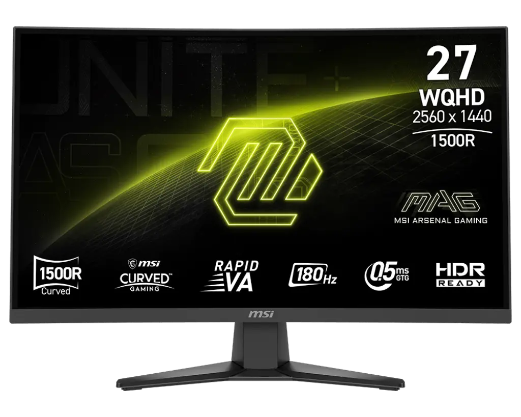 MSI MAG 275CQF E18 27inch 180Hz QHD Rapid VA Curved Gaming Monitor